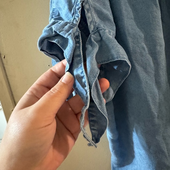 Ladies Ruby Rd 100% Lyocell Chambray Type Denim Tie SleevesXL - Picture 4 of 4